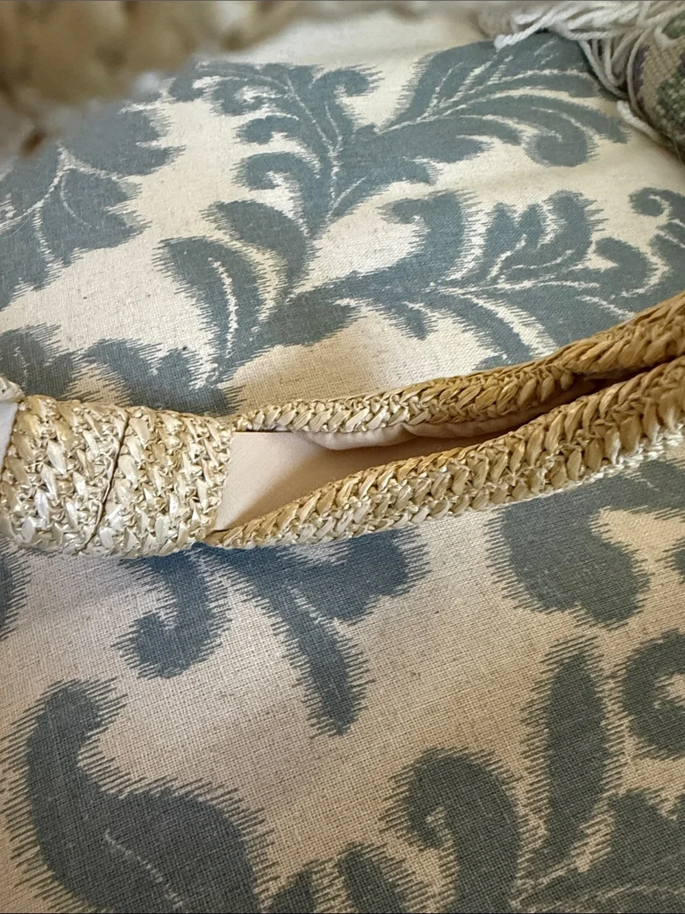J. Crew Woven Straw Knot Headband - Natural Beige
